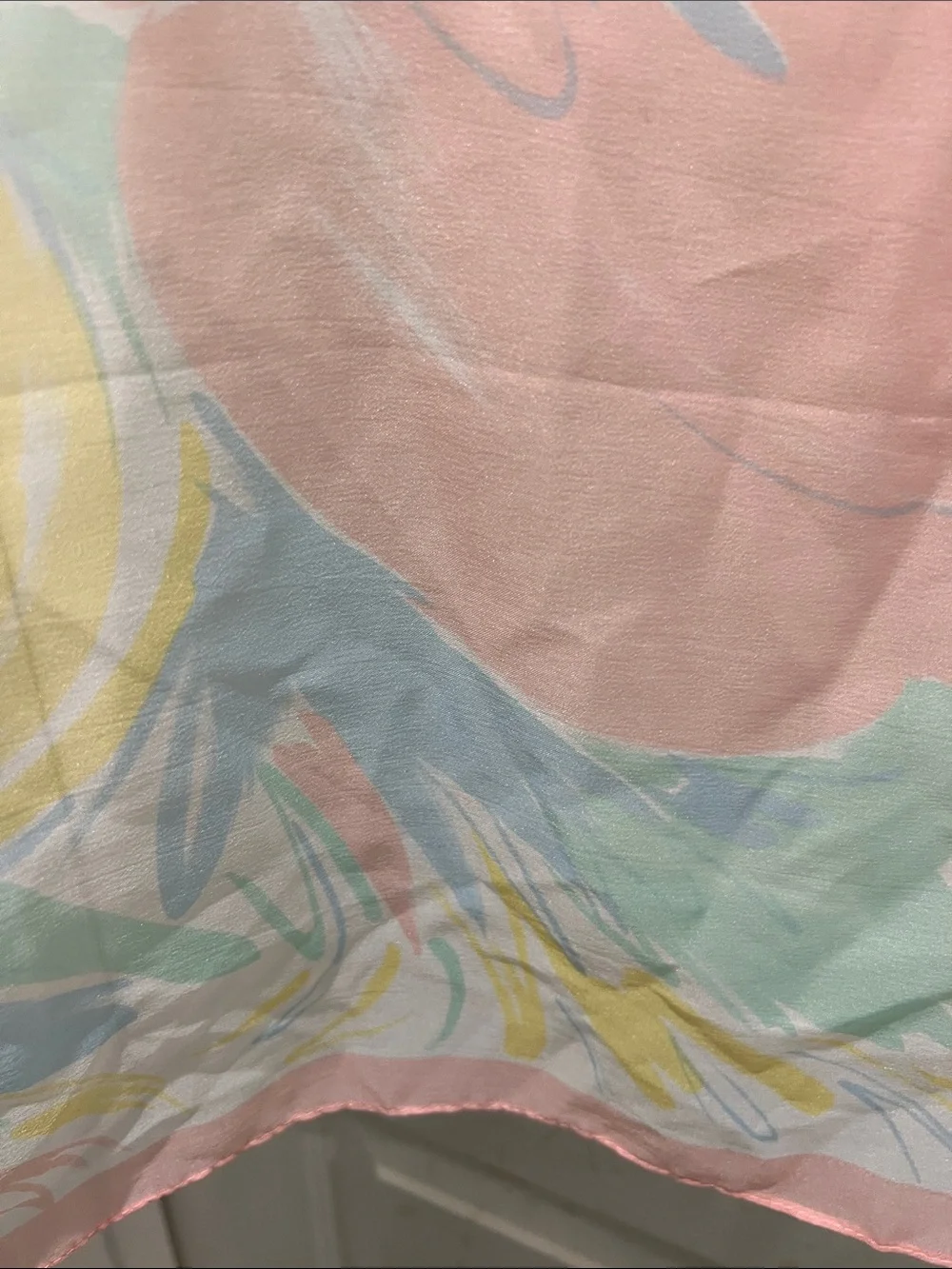 Pastel Swirl Sheer Scarf in Pink, Yellow, Blue, Mint